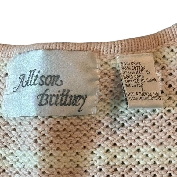 Allison Brittney Peach V-Neck Sweater Vest - Picture 3 of 3
